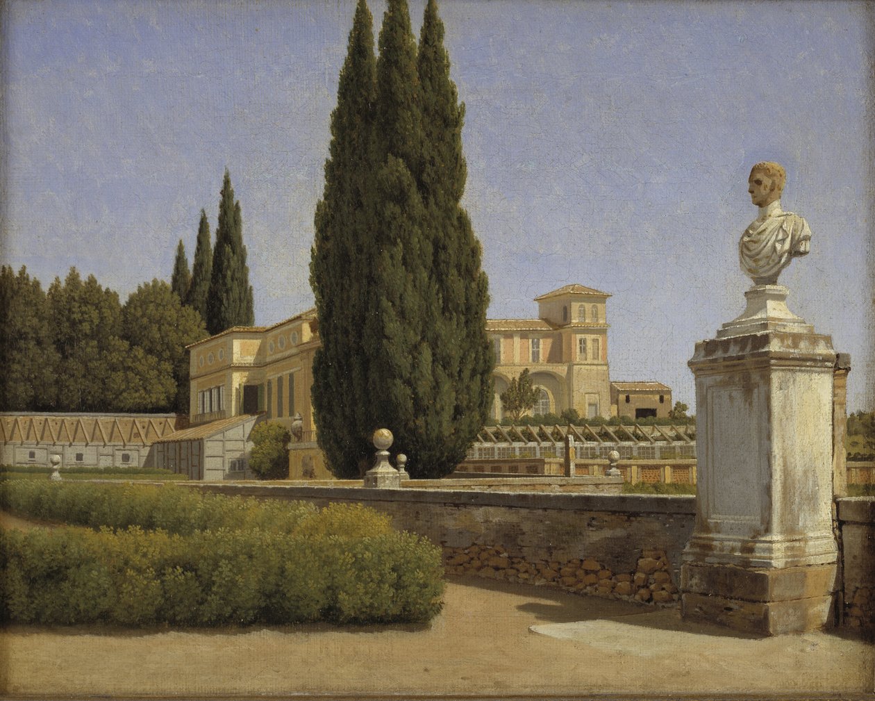 Utsikt over hagene til Villa Albani. Roma av Christoffer Wilhelm Eckersberg