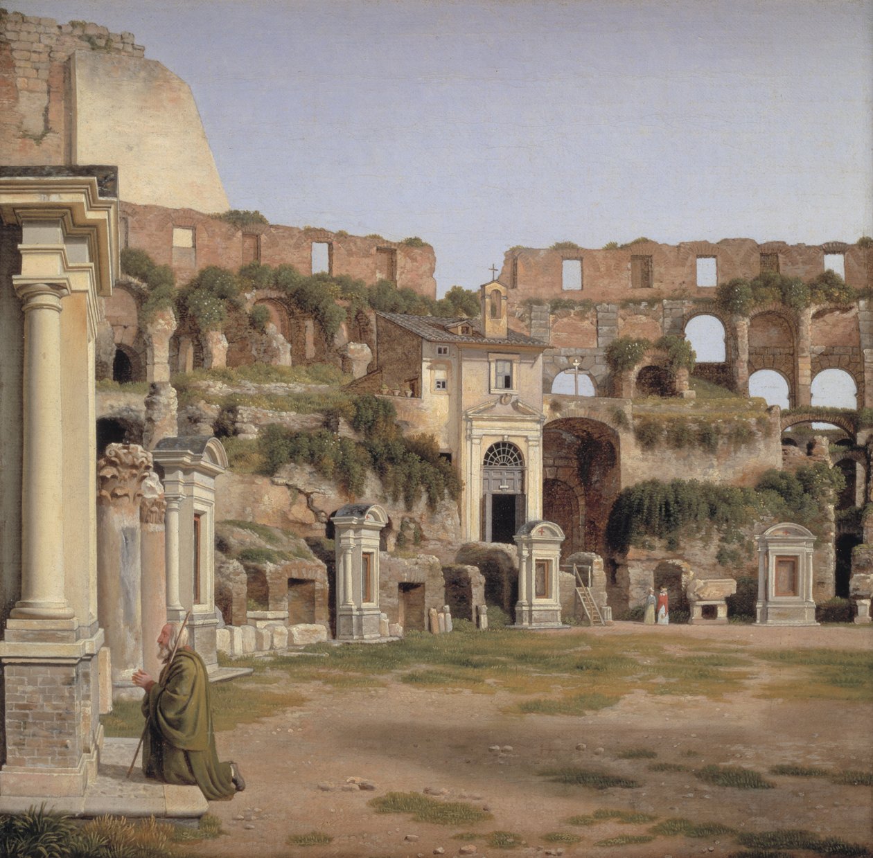 Utsikt over interiøret i Colosseum av Christoffer Wilhelm Eckersberg