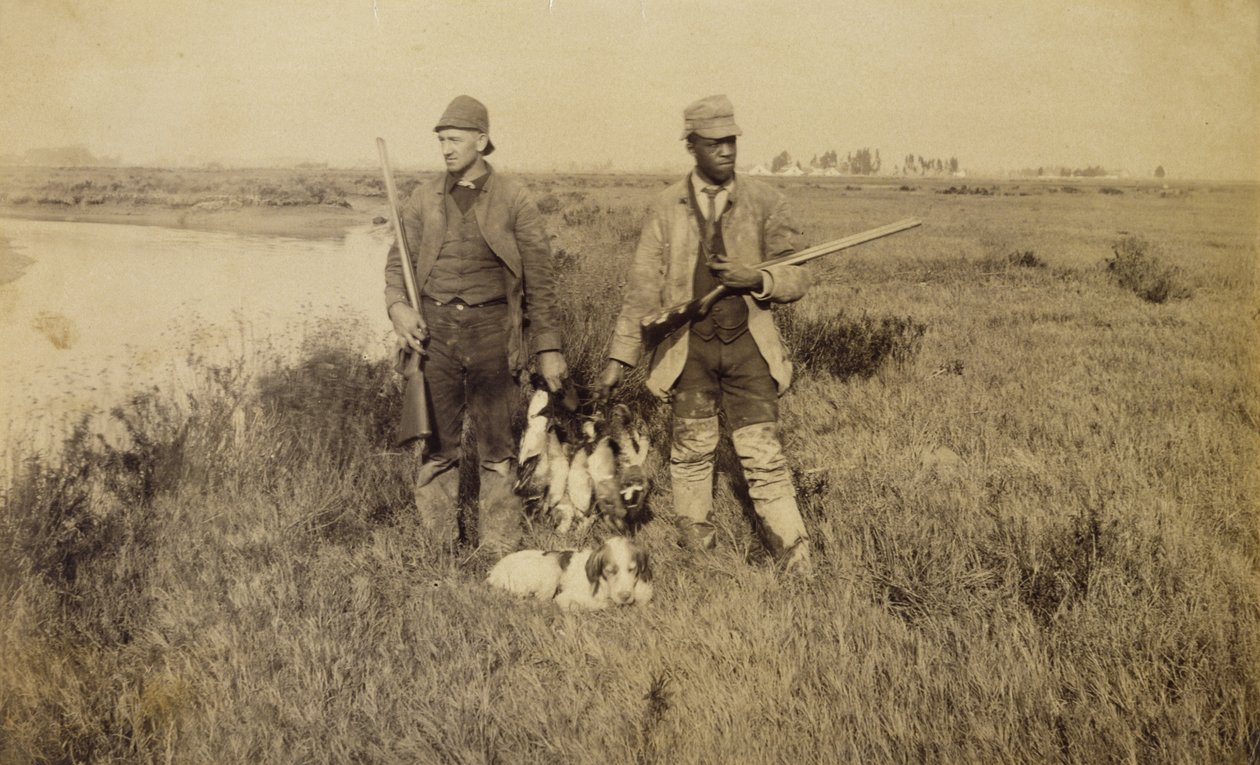 End of Duck Season, Turks Island, California, 1885 (albumin sølvtrykk) av C. A. Plummer