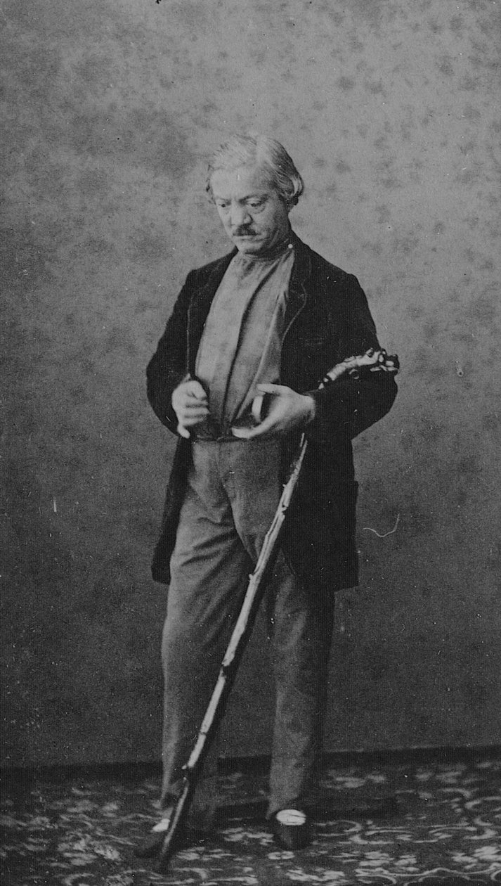 Carte de visite av Jules Perrot (s/hvitt bilde) av C. Bergamasco