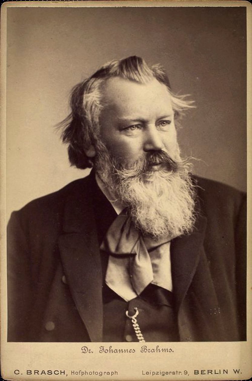 Johannes Brahms, tysk komponist og pianist, 1889 av C Brasch