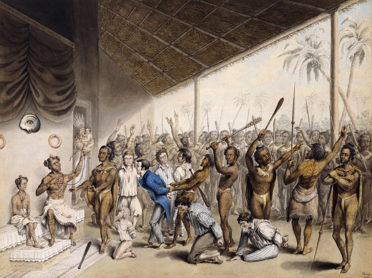 En innfødt sjef som beordret europeere å bli drept, 1817 av C. Bray