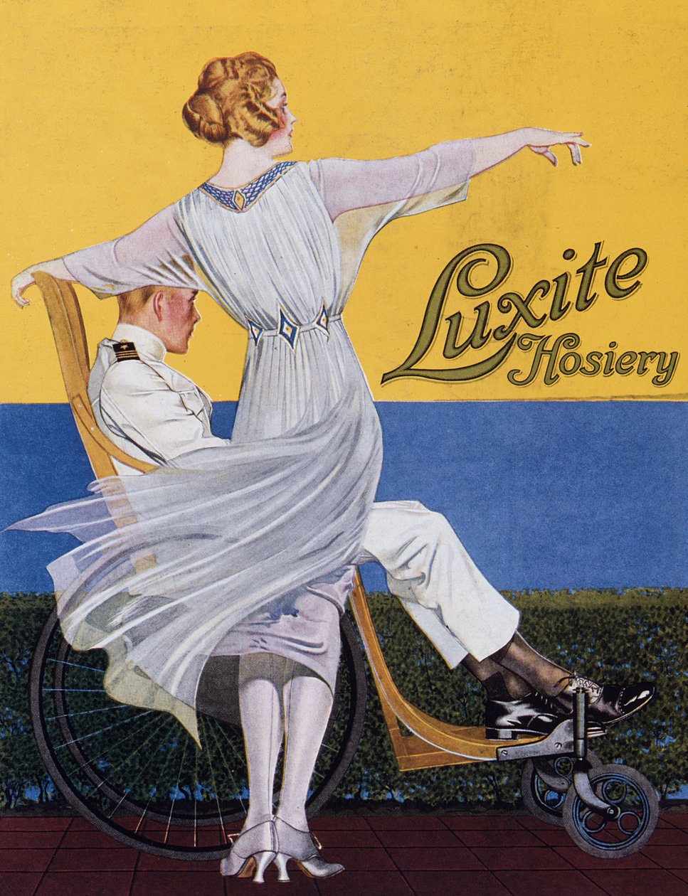 Annonse for Luxite Hosiery, fra magasinet Vogue, 1919 av C. Coles Phillips