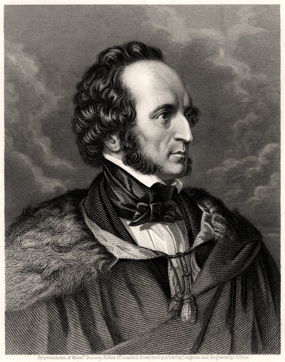 Mendelssohn, 1800-tallet av C. Cook