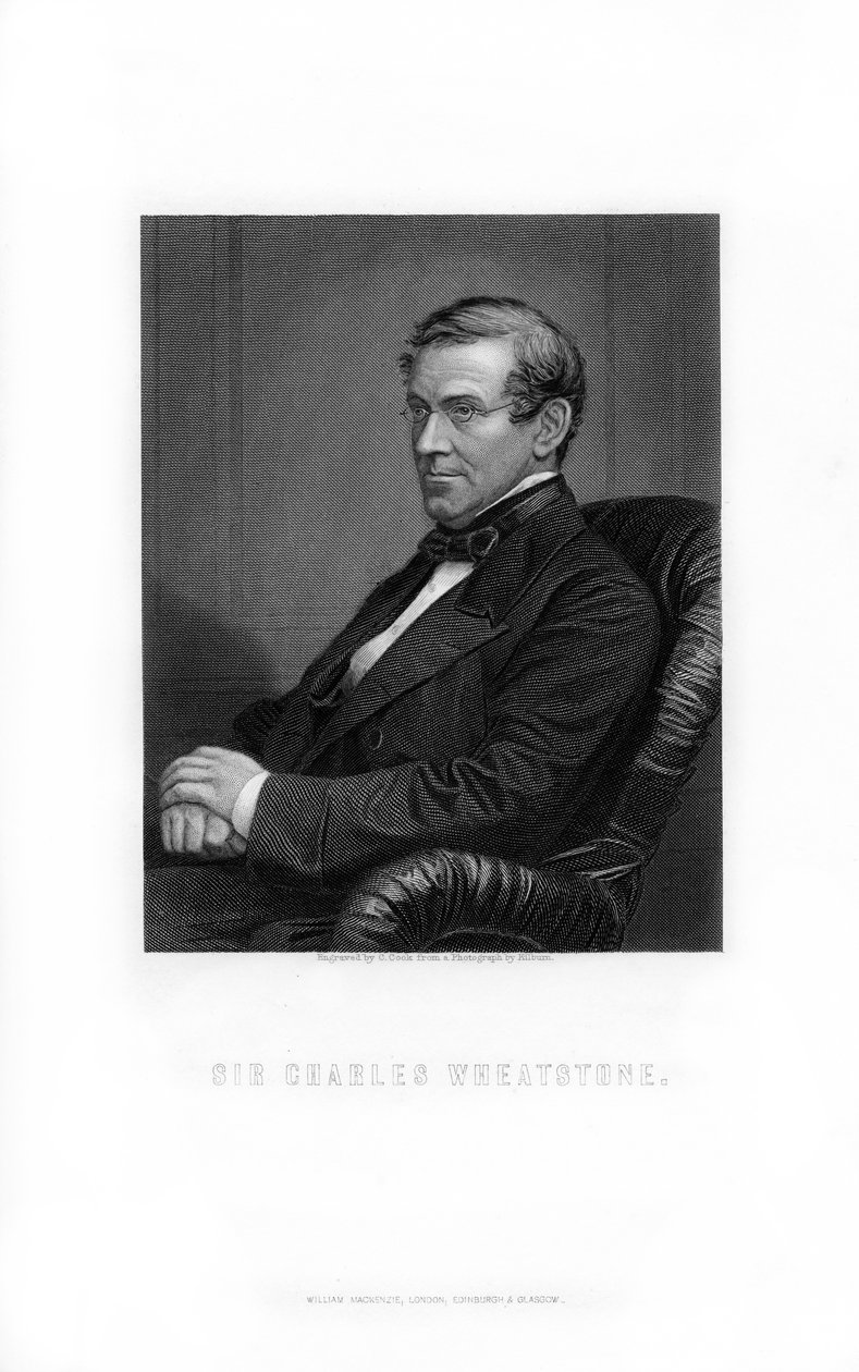 Sir Charles Wheatstone, britisk oppfinner, 1899. av C. Cook
