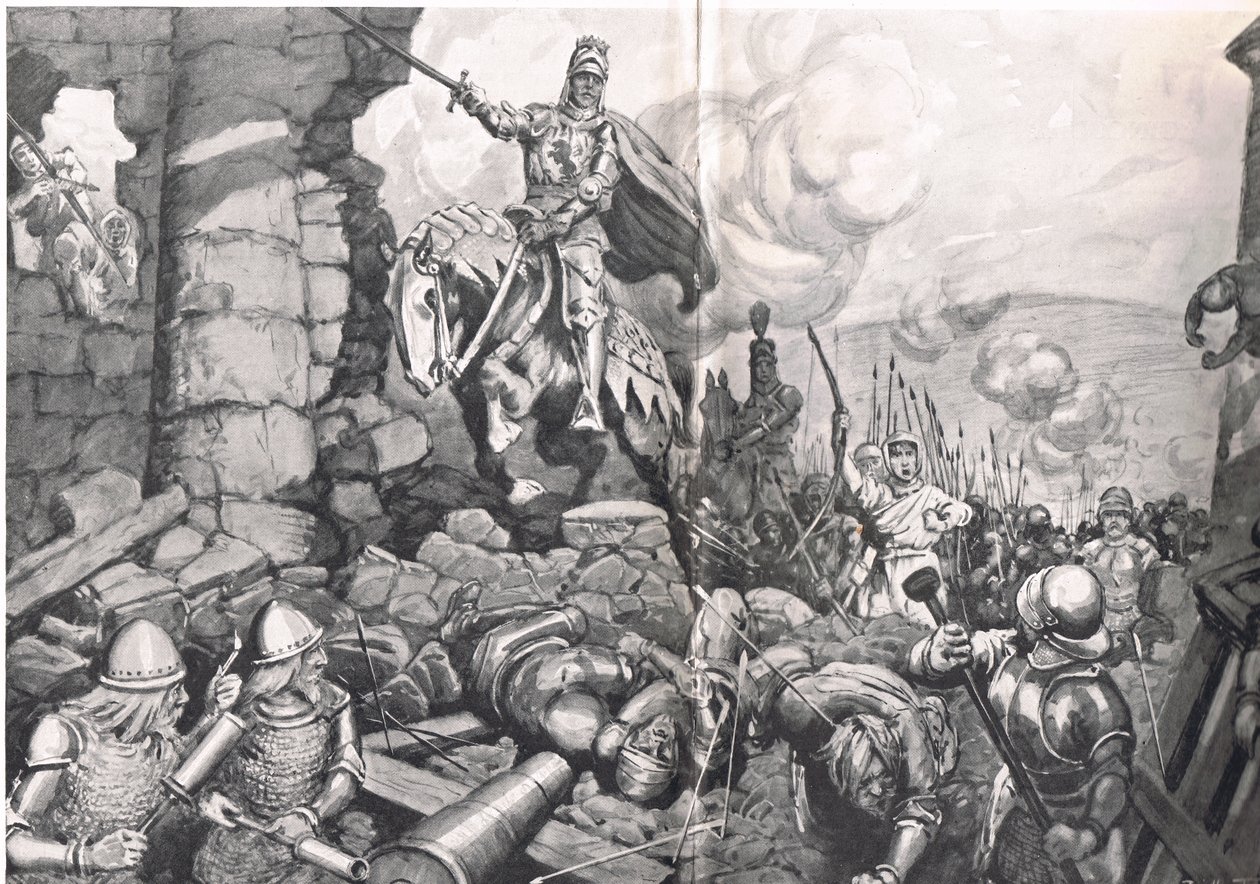 Henry V at the Siege of Harfleur, illustrasjon fra 