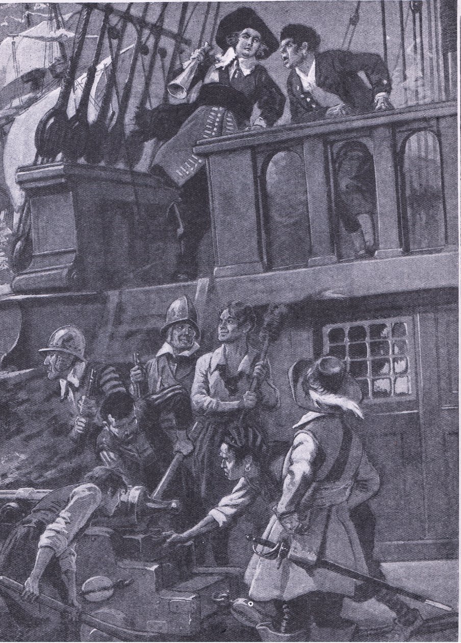 Hvordan general Blake kjempet sjøslag, illustrasjon fra 