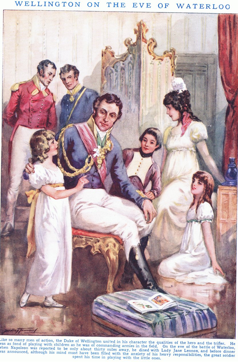 Wellington på tampen av Waterloo AD 1815 av C. Dudley Tennant