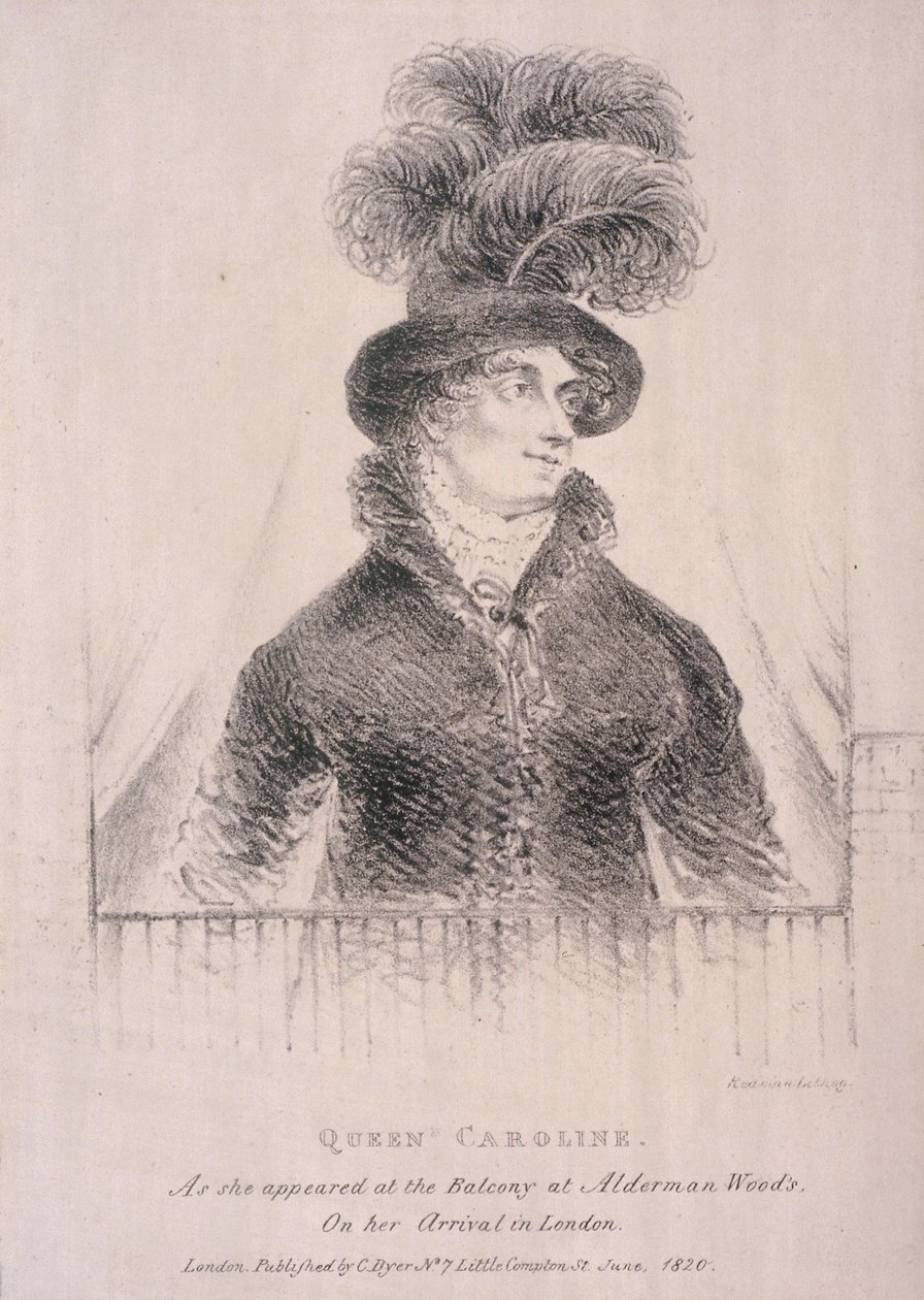 Caroline, konsort av George IV, 1820 av C Dyer