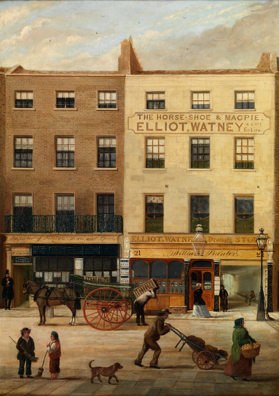 Horseshoe and Magpie Public House, Westminster av C. E. Ambrose