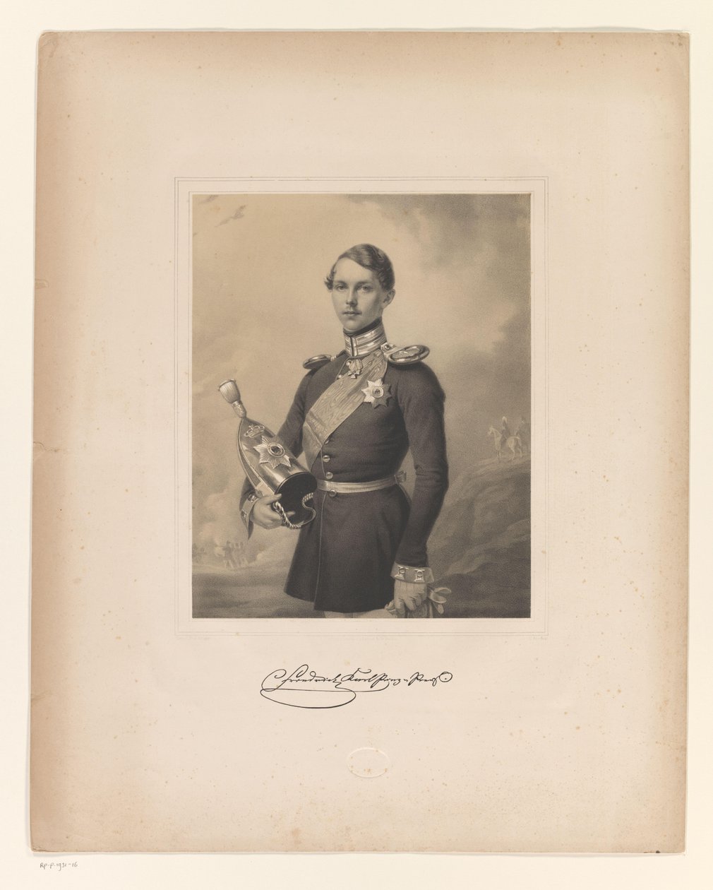 Portrett av Frederick Charles, Prins av Preussen av C. Fischer