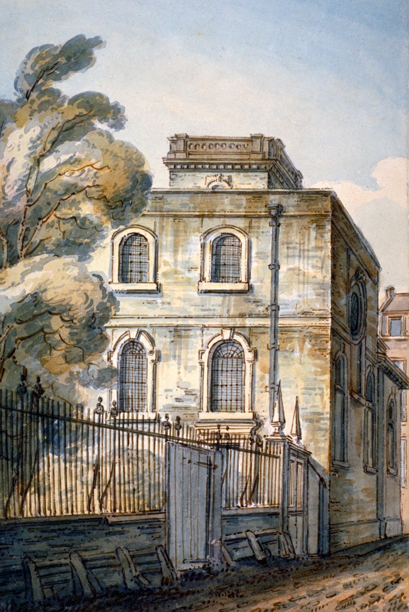 Church of All Hallows the Great, Upper Thames Street, London, 1813 av C John M Whichelo