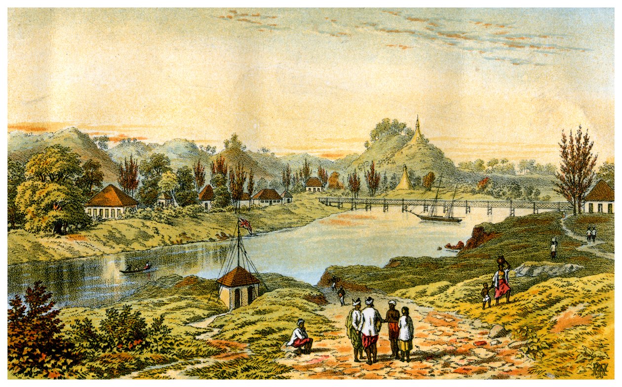 Sandoway, Arakan, Myanmar, 1800-tallet. av C Kegan Paul