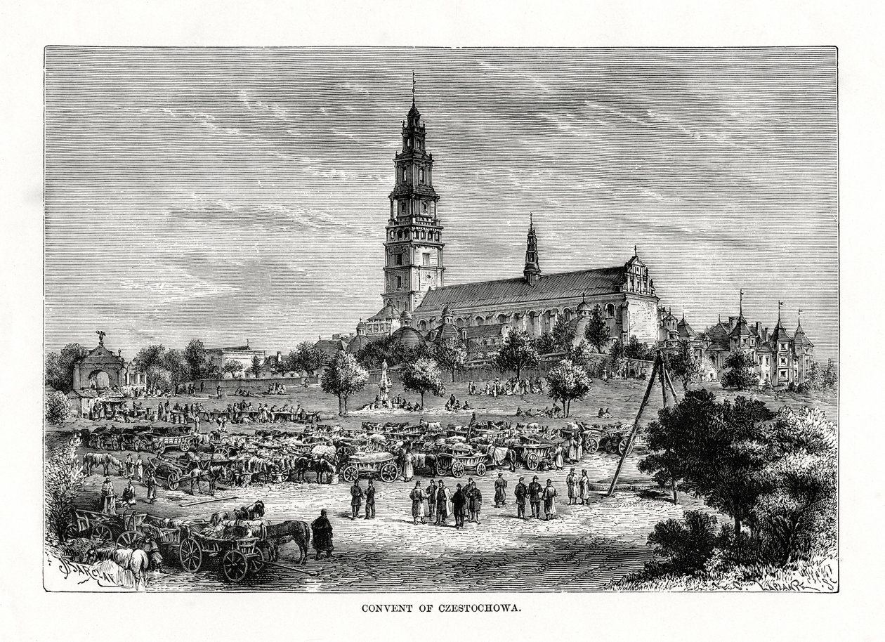 Kloster i Czestochowa, Polen, 1879 av C. Laplante