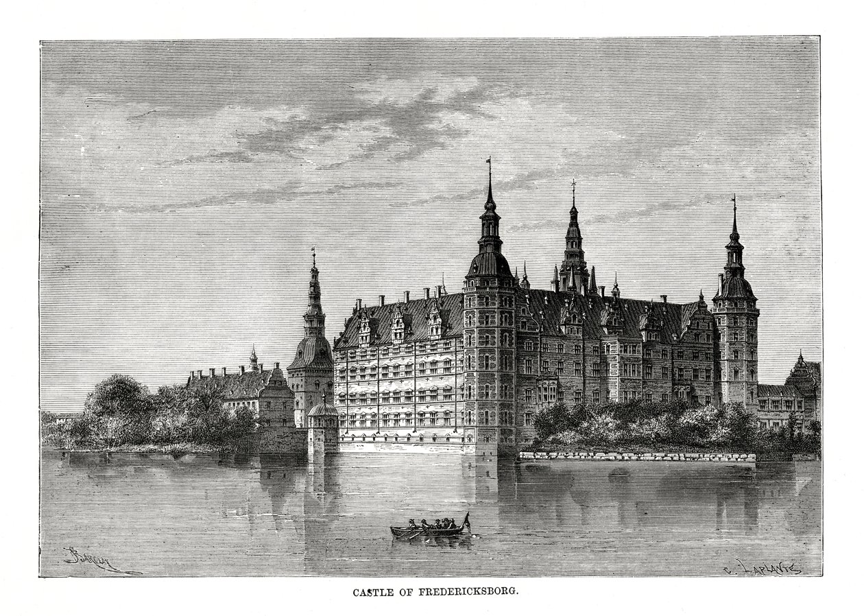 Frederiksborg slott, København, Danmark, 1879 av C. Laplante