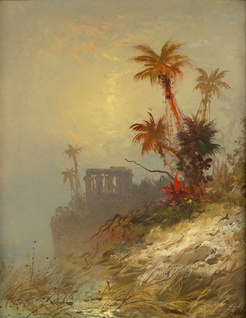 Egyptisk landskap, slutten av 1800-begynnelsen av 1900-tallet. av C. Morgan McIlhenney