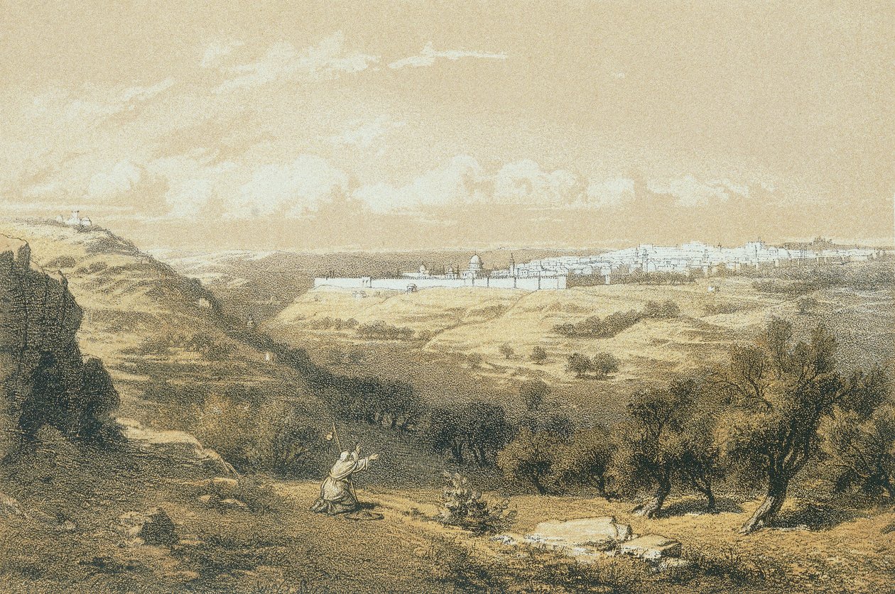 Hebron. Etsning av C. Schacher - Steinkopk J.F. Editore av C. Schacher