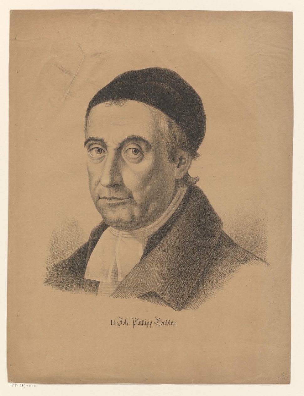 Portrett av Johann Philipp Gabler D. Joh. Phillipp Gabler (tittel på objekt) av C. Schenk