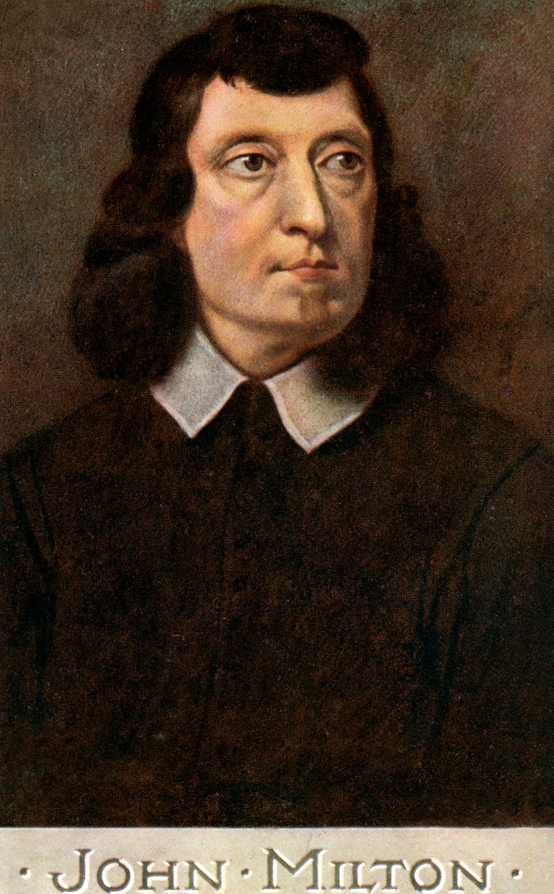 John Milton 1608-1674, engelsk poet, tidlig på 1900-tallet. av C. W. Quinnell