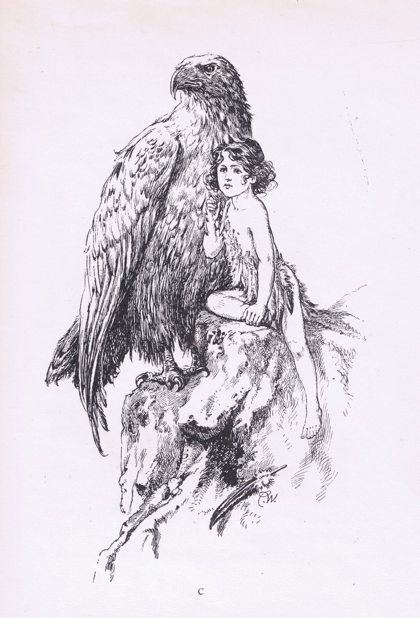 The maid and the eagle, fra The Child of the Air pub. av Duckworth av C. Wilhelm