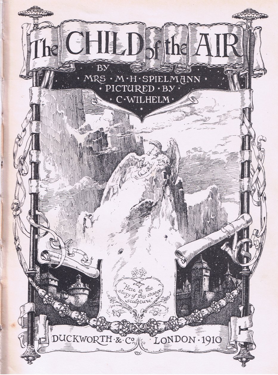 Tittelsidedesign, fra The Child of the Air pub. av Duckworth av C. Wilhelm
