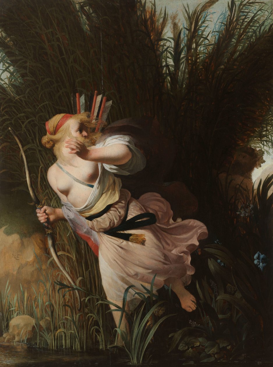 Pan og Syrinx av Cesar Boetius van Everdingen