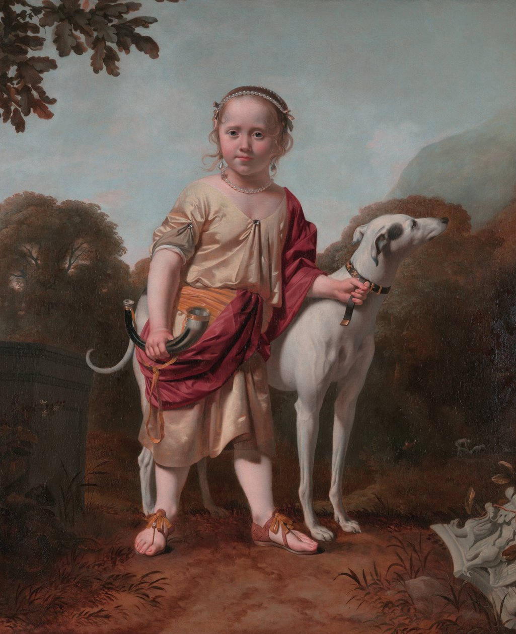 Portrett av en jente som jegerinne, av Caesar van Everdingen av Caesar van Everdingen