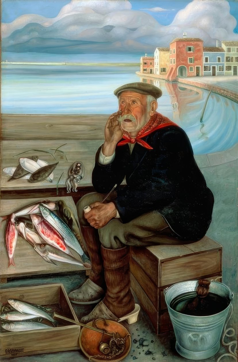Fiskeselger av Cagnaccio di San Pietro