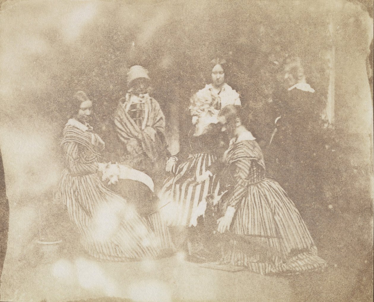 34. Kunstneriske grupper i forskjellige positurer, ca. 1845. av Calvert Jones