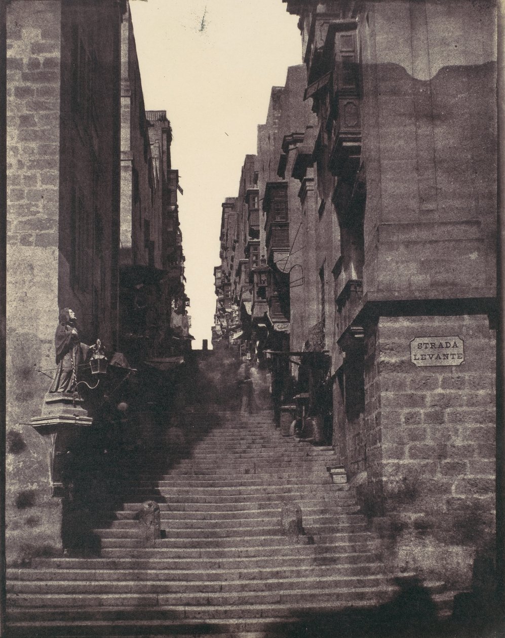 Strada Levante, Valletta, Malta, 1850-tallet. av Calvert Jones