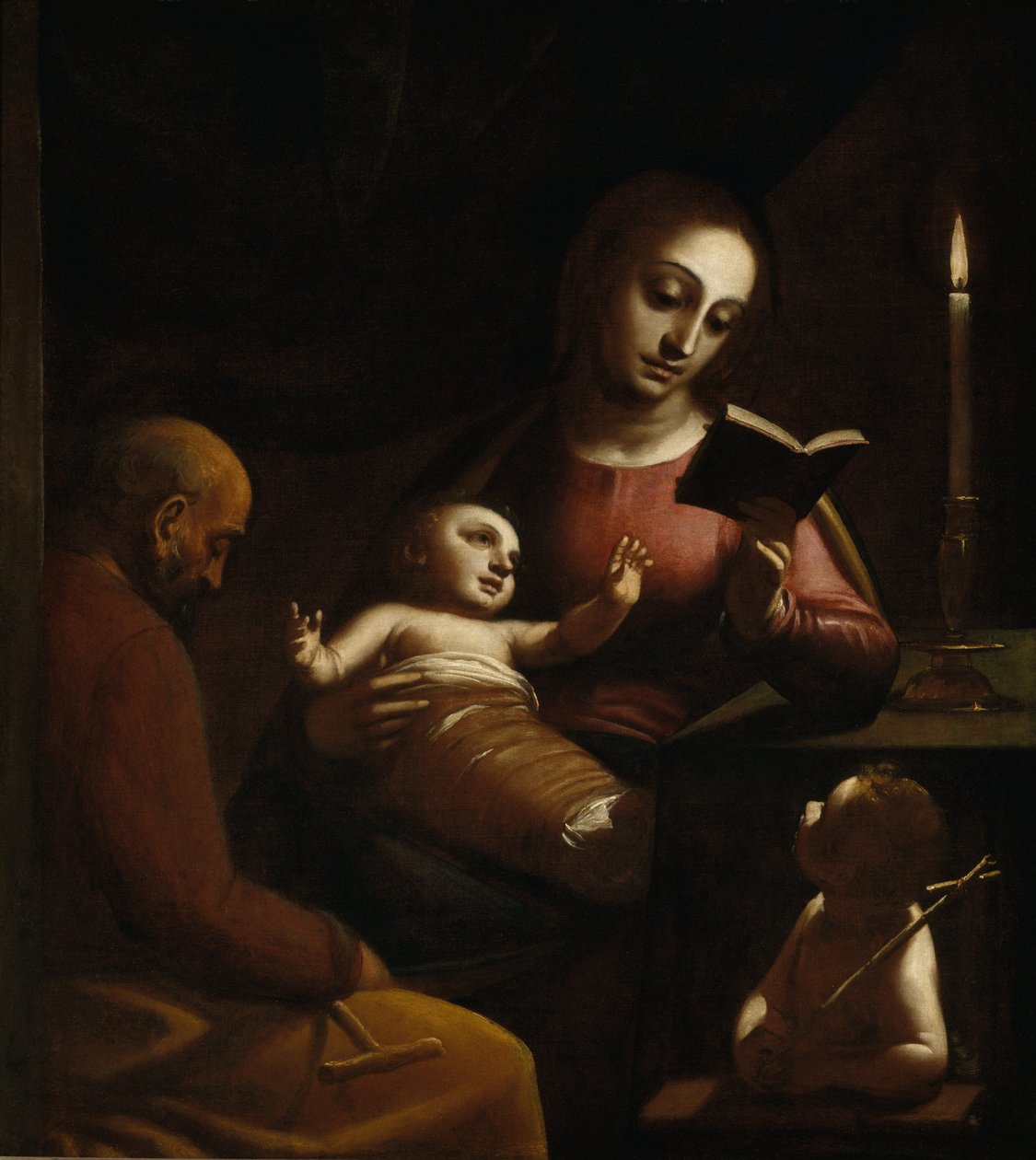 Den hellige familie med døperen Johannes som gutt, ca 1578 av Cambiaso