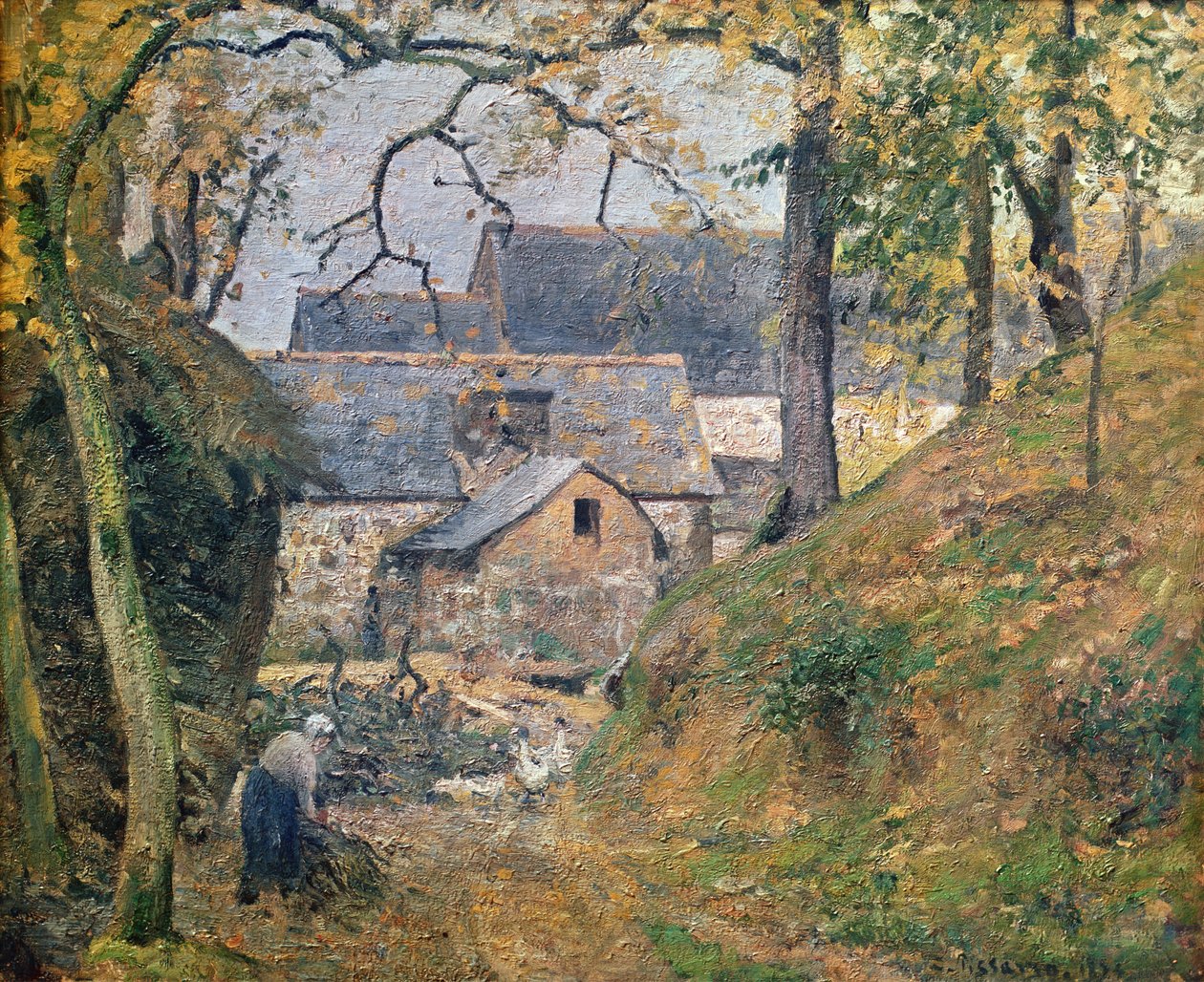 En gård i Montfoucault, 1894 av Camille Jacob Pissarro