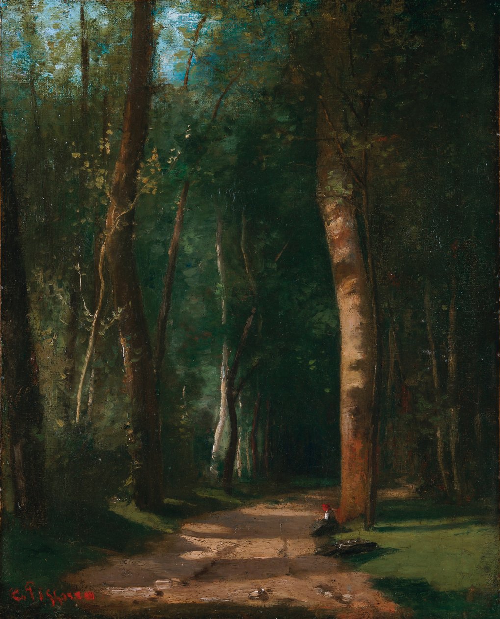 Smug i en skog av Camille Jacob Pissarro