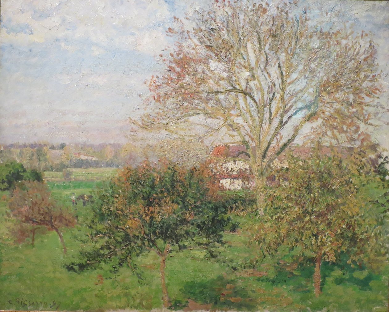 Høstmorgen på Éragny av Camille Jacob Pissarro