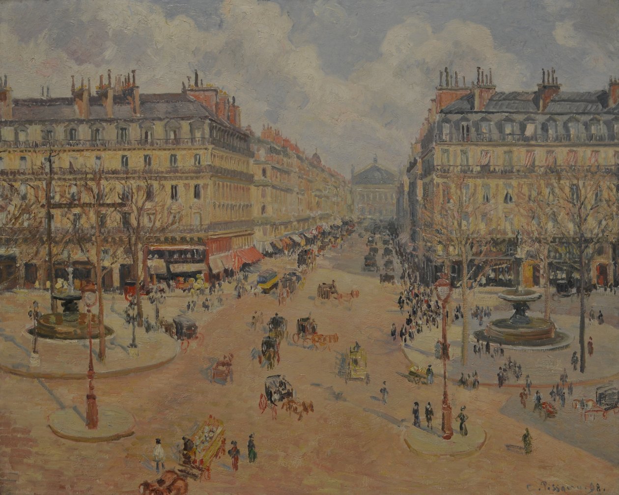 Avenue de lOpéra, Morning Sunshine av Camille Jacob Pissarro