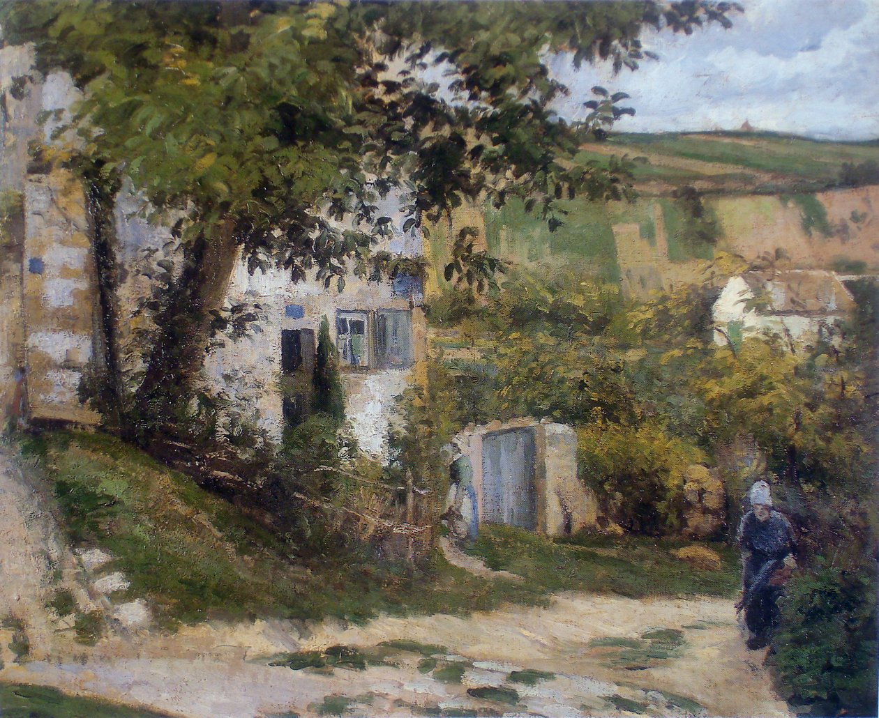 Sti til LHermitage av Camille Jacob Pissarro