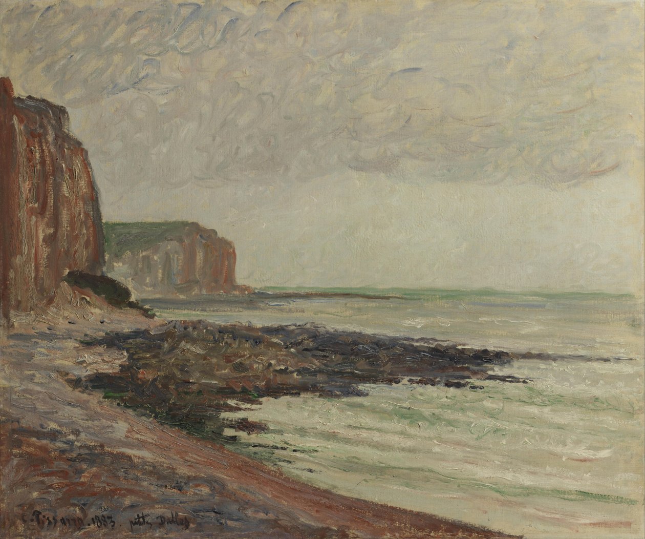 Klipper ved Petites-Dalles av Camille Jacob Pissarro