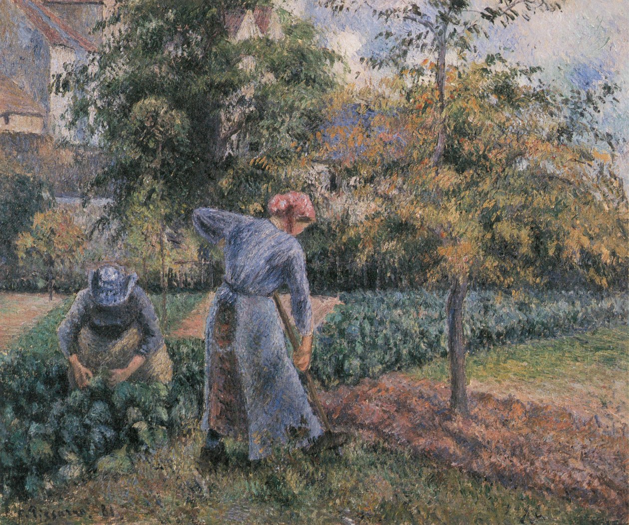 I grønnsakshagen i Pontoise av Camille Jacob Pissarro