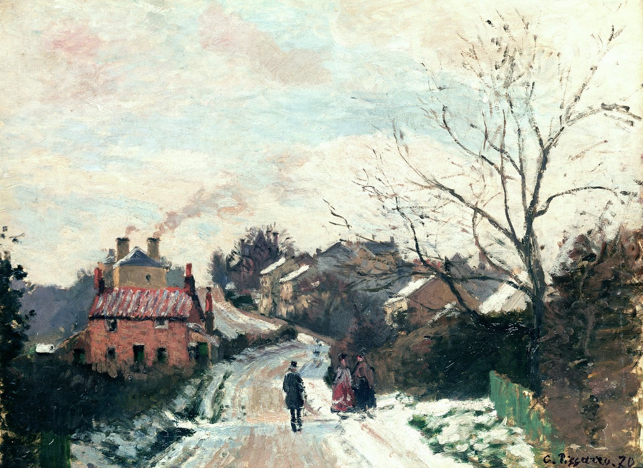 Fox Hill, Upper Norwood, 1870 av Camille Jacob Pissarro
