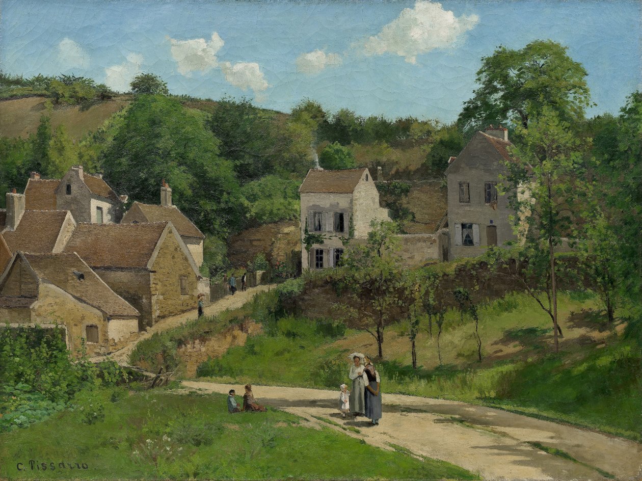 LHermitage i Pontoise av Camille Jacob Pissarro