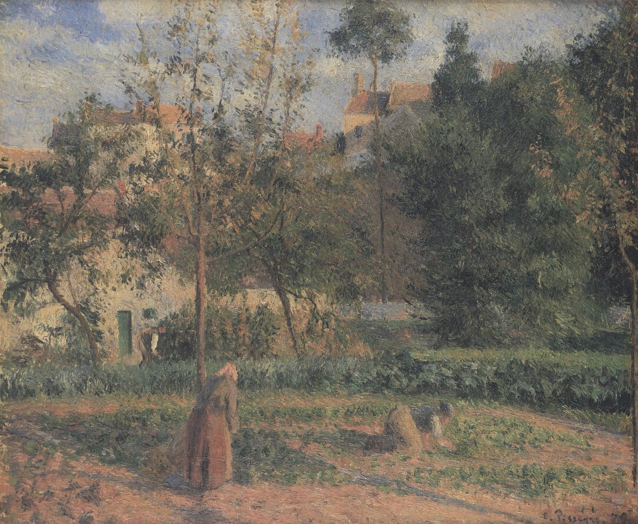 Grønnsakshagen på L´Hermitage av Camille Jacob Pissarro