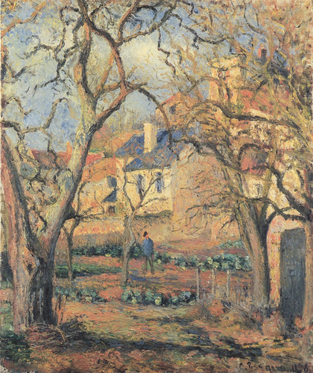Grønnsakshagen på L´Hermitage av Camille Jacob Pissarro