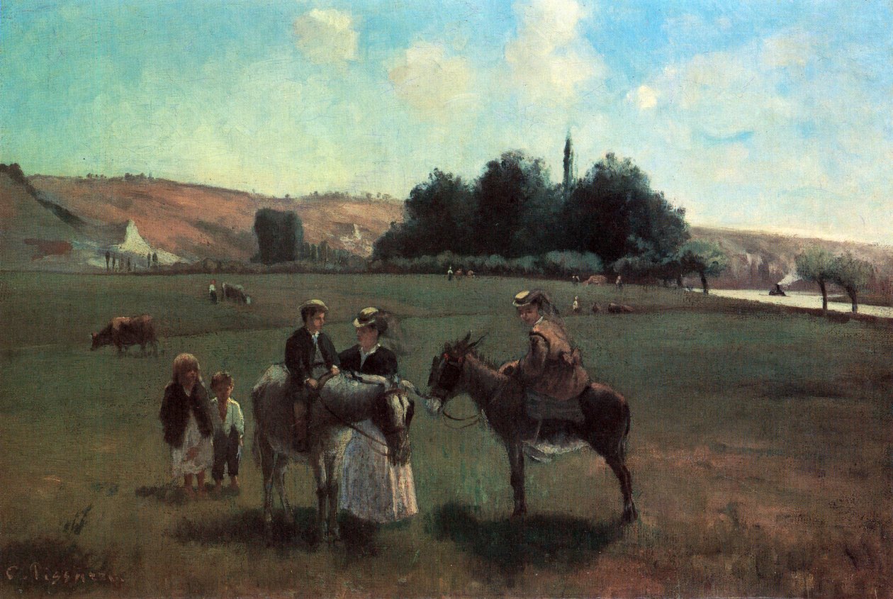 Eseleturen i La Roche-Guyon av Camille Jacob Pissarro