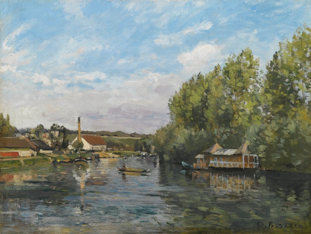 Seinen i Port-Marly av Camille Jacob Pissarro