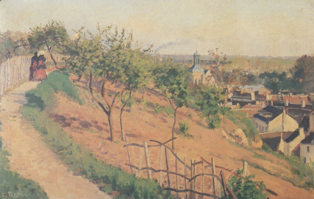 The Sente de Justice, Pontoise av Camille Jacob Pissarro
