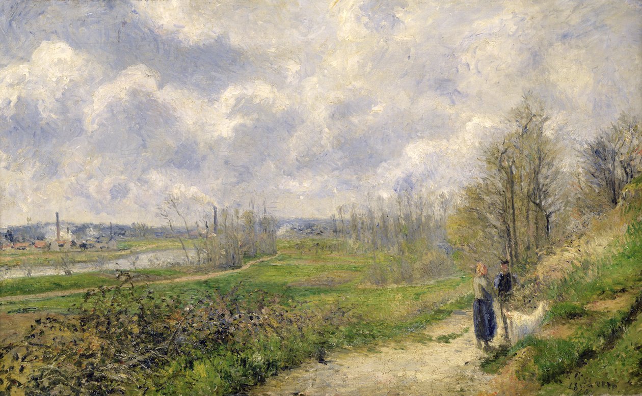 La Sente du Chou, nær Pontoise, 1878 av Camille Jacob Pissarro