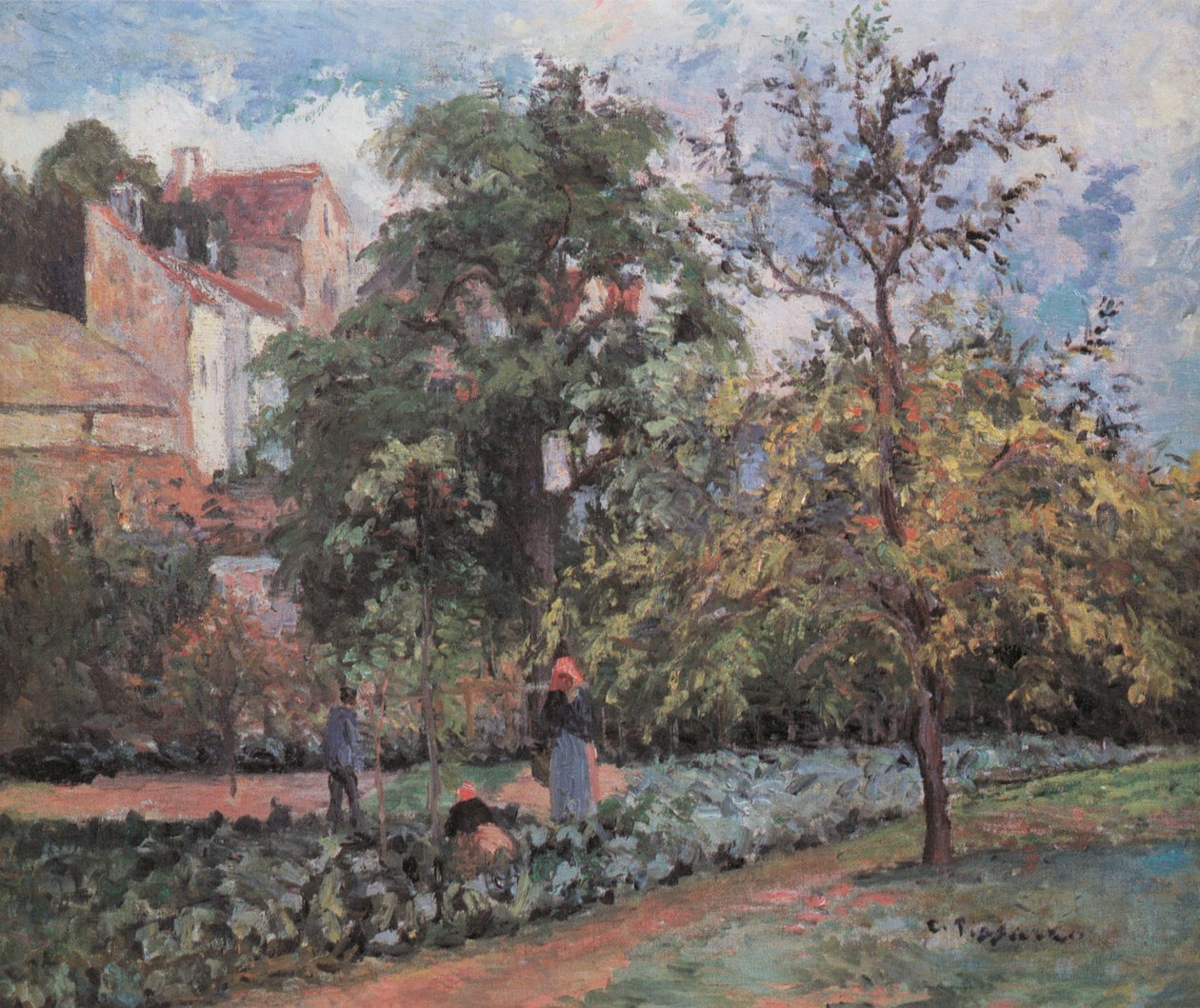 La Verger i Maubuisson, Pontoise av Camille Jacob Pissarro