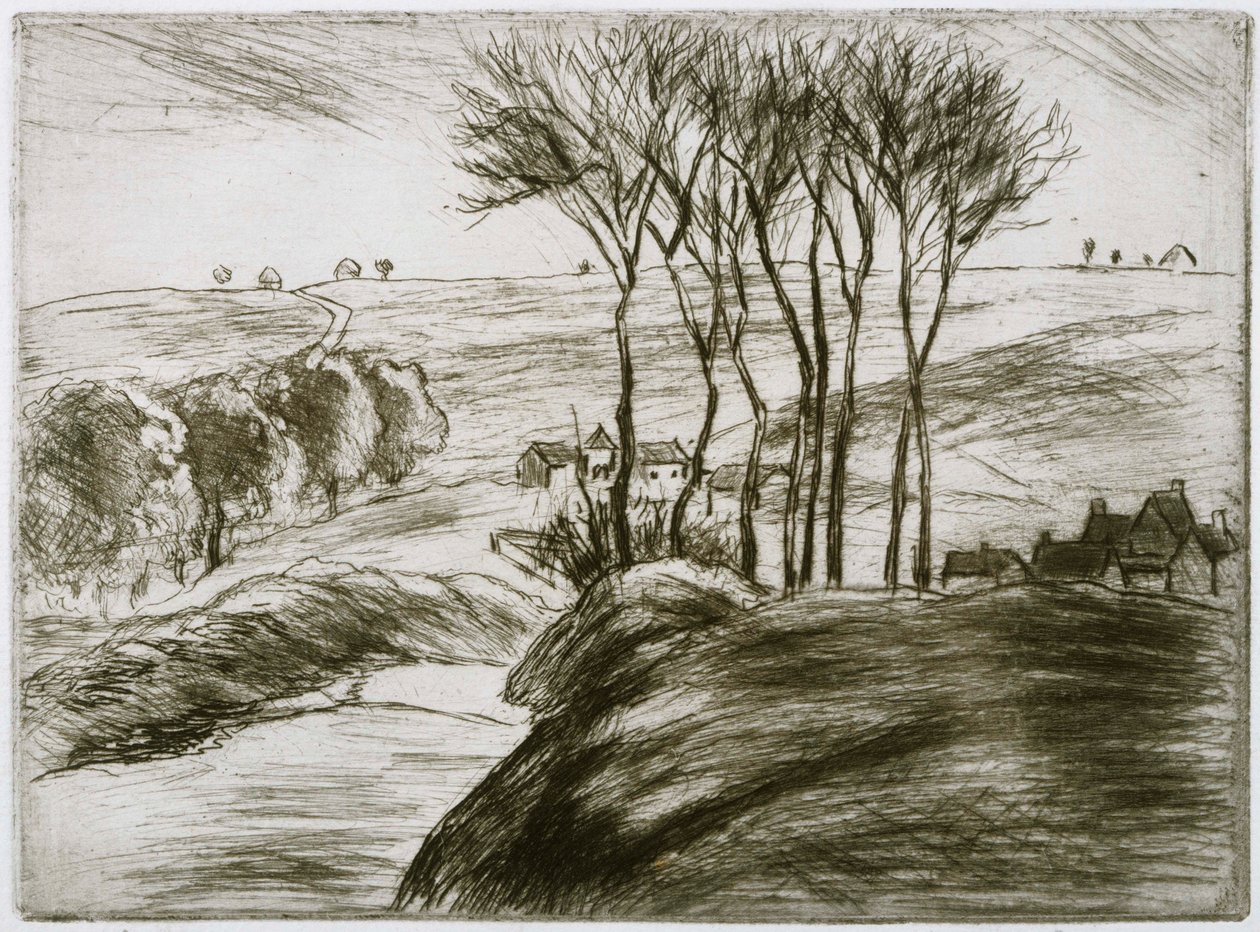 Landskap nær Osny av Camille Jacob Pissarro