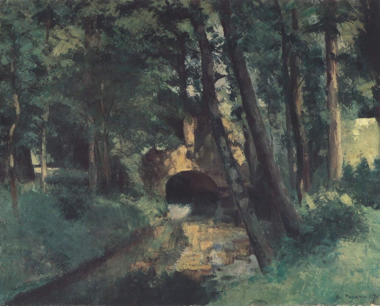 Den lille broen av Camille Jacob Pissarro