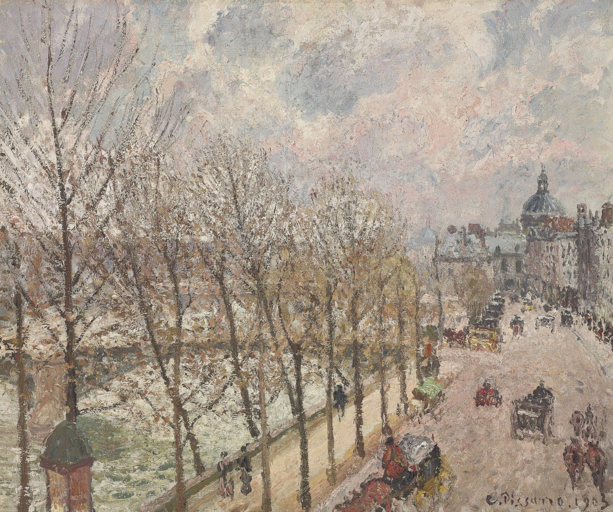 Quai Malaquais og instituttet av Camille Jacob Pissarro